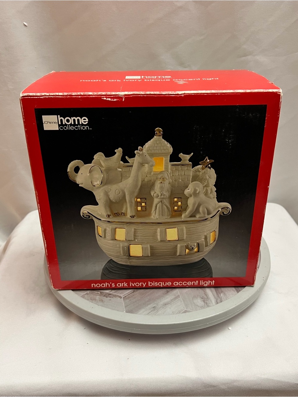 JCPenney Home Collection Noah’s Ark Ivory Bisque Lighted Accent Light